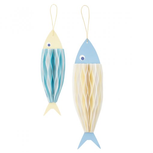 2 Decorações Pendentes 20-25cm Sardinhas