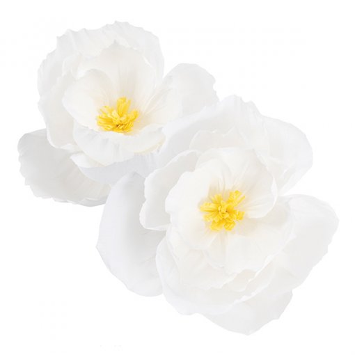 2 Flores de papel Brancas 40-50cm