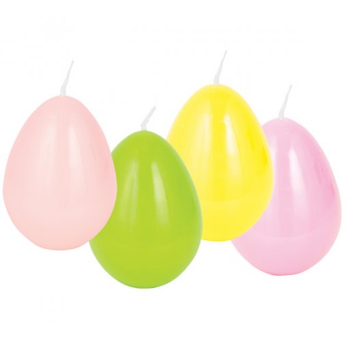 4 Velas Decorativas 7cm Ovos 