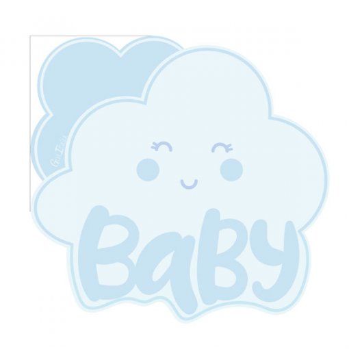 16 Guardanapos 33cm Nuvem Azul