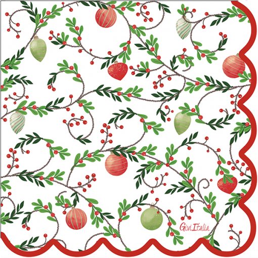 16 Guardanapos 33cm Christmas Card - Natal