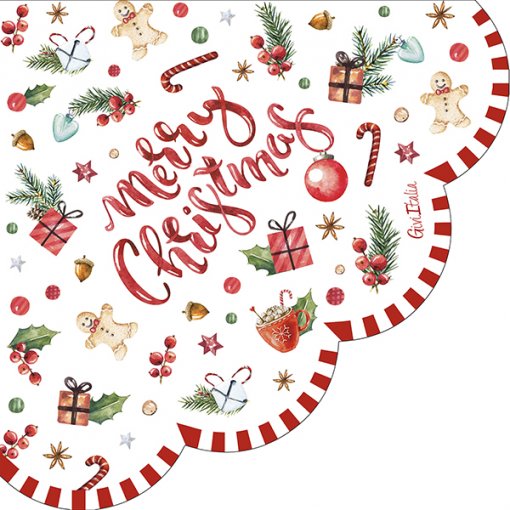 16 Guardanapos 33cm Sweet Christmas - Natal