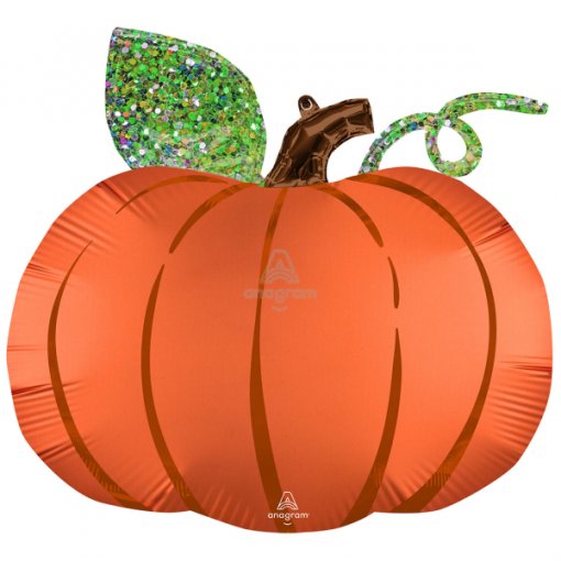 Balão Foil SuperShape 63x60cm Satin Pumpkin Abóbora Halloween