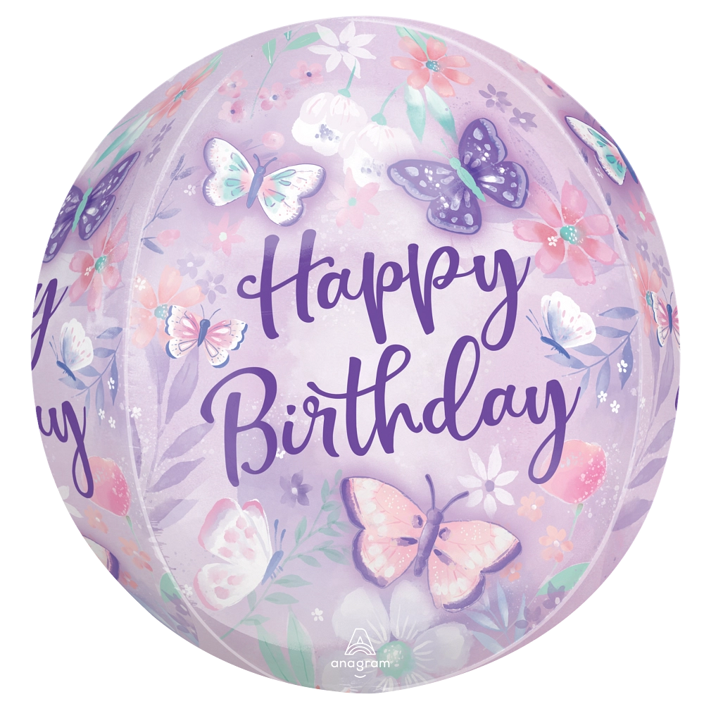 Balão Foil Orbz 38x40cm Borboletas