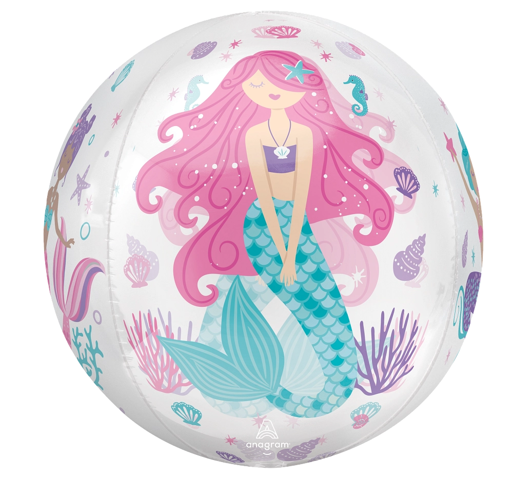 Balão Foil Orbz 38x40cm Sereia