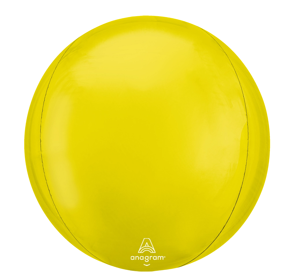 Balão Foil Orbz 38x40cm Amarelo Vibrante