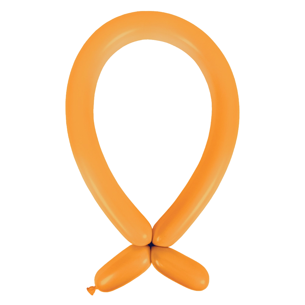 100 Balões latex Modelar 260 Standard Tangerine