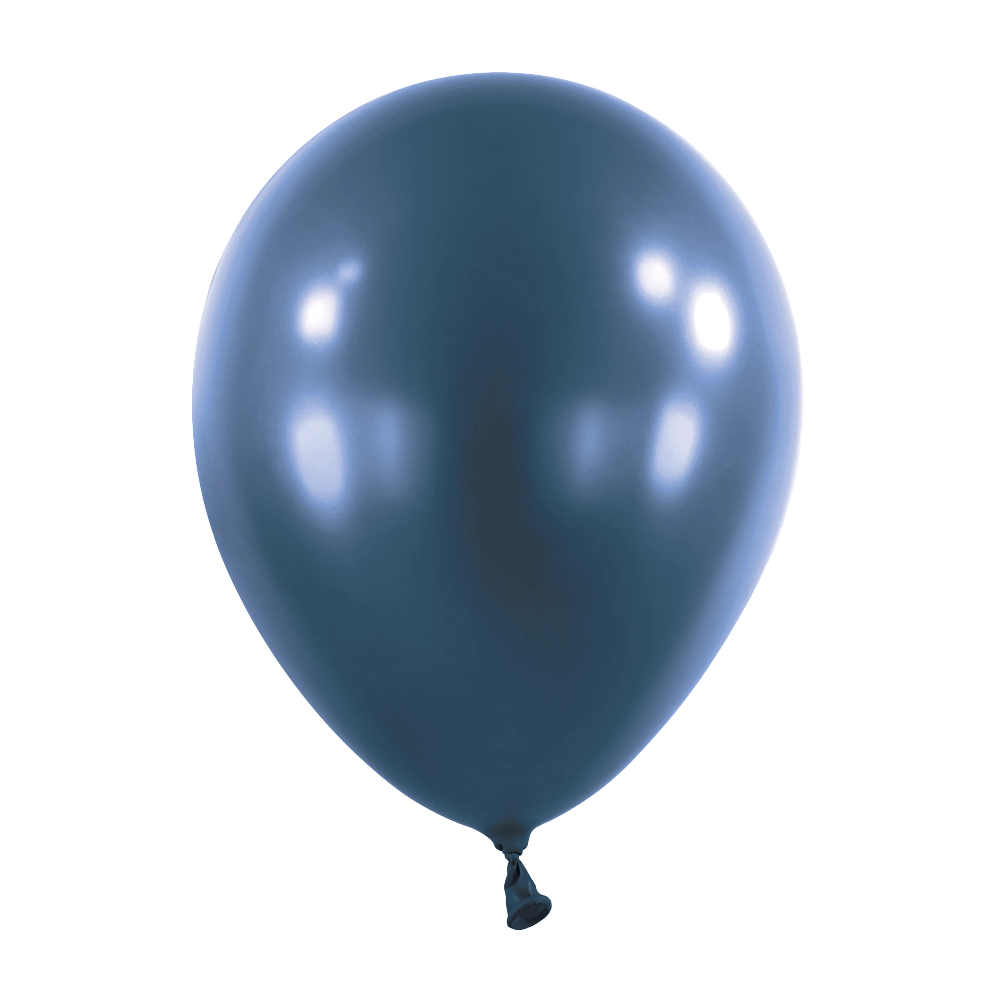 100 Balões latex 5'' (12cm) Metallic Navy Flag Blue