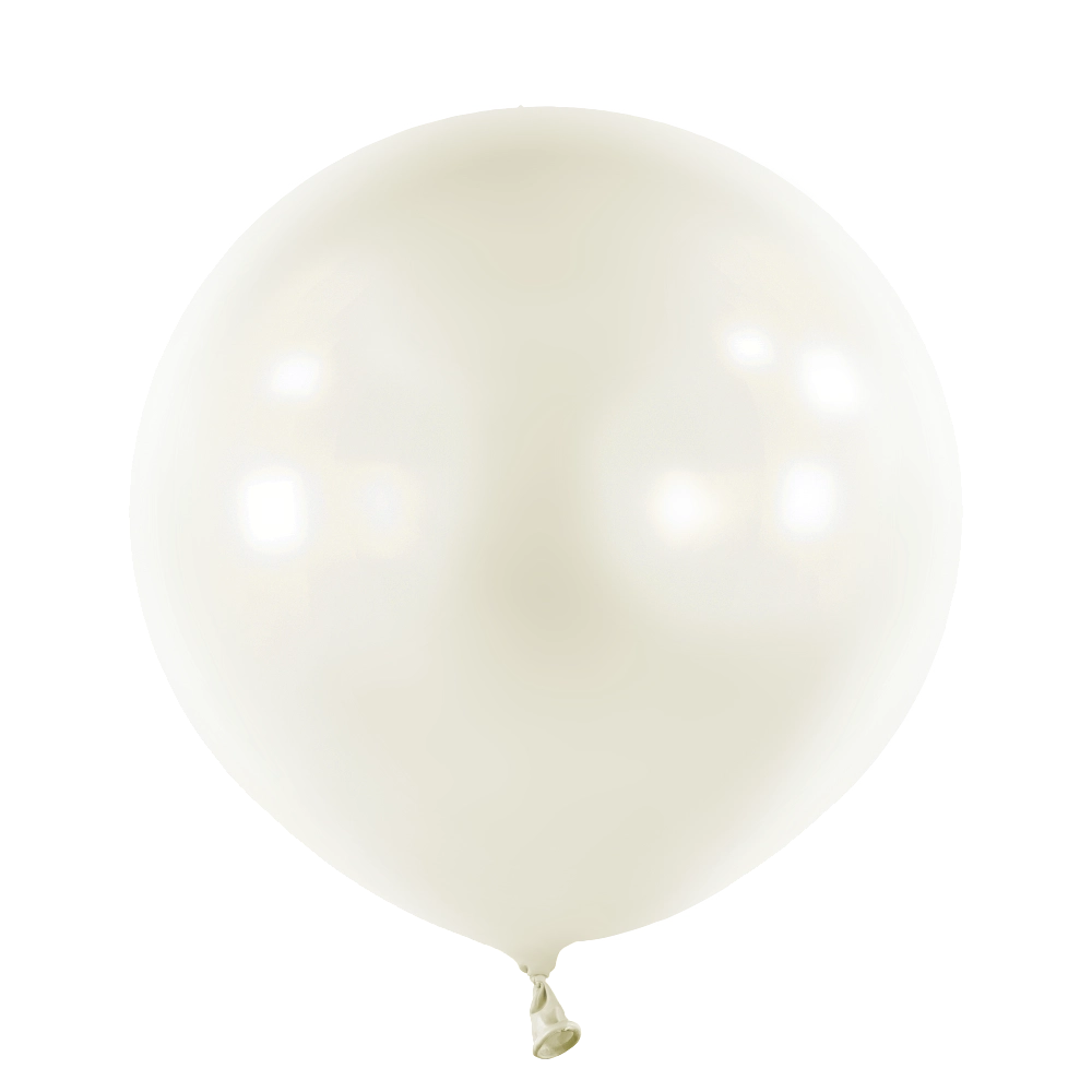 4 Balões latex 24'' (61cm) Pearl Frosty White