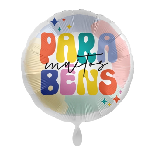 Balão Foil 43cm Muitos Parabéns - Colorido