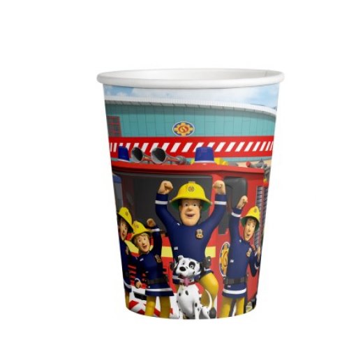 8 Copos 250ml Bombeiro Sam