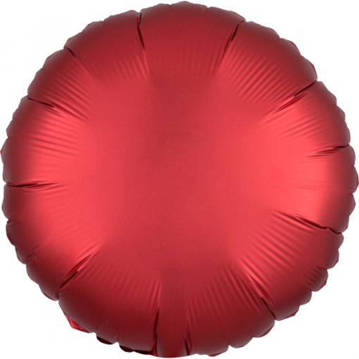 Balão Foil 43cm Redondo Satin Luxe™ Vermelho