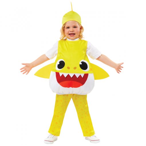 Fato Baby Shark Amarelo - Idade 3-4 Anos