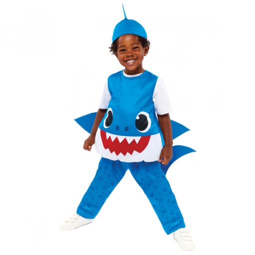 Fato Baby Shark Azul - Idade 3-4 Anos