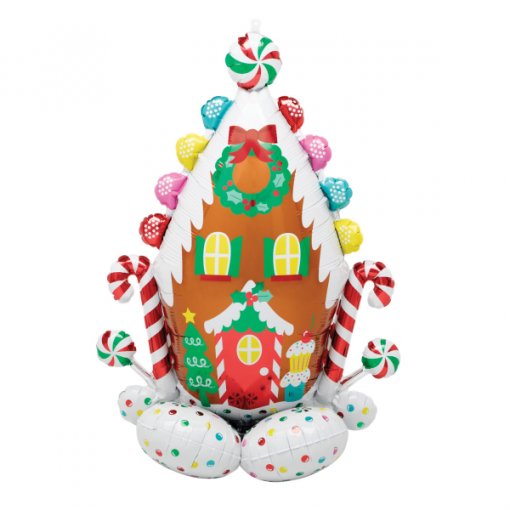 Balão Foil Airloonz 81x129cm Gingerbread House - Natal