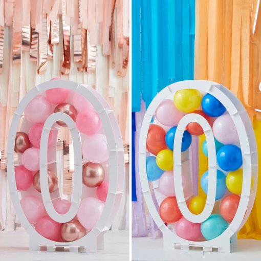 Moldura de Número 0 para balões 81x58x14cm