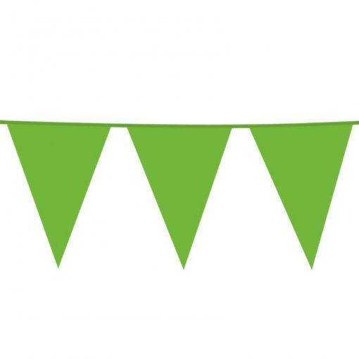 Bandeira Triangular 30x45cm Gigante 10m Verde Lima