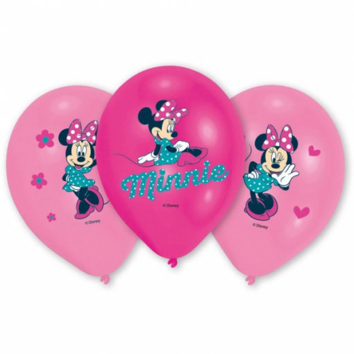 6 Balões Latex 11'' Minnie Mouse