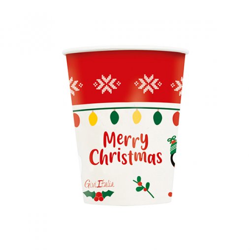 8 Copos 250ml Christmas Friends Natal