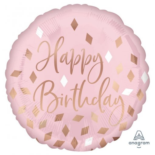 Balão Foil S40 Blush Birthday