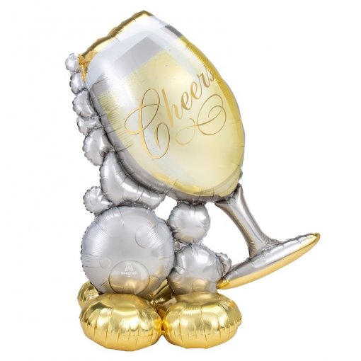 Balão Foil Airloonz 41'/104cm x 51'/129cm Bubbly Cup Cheers