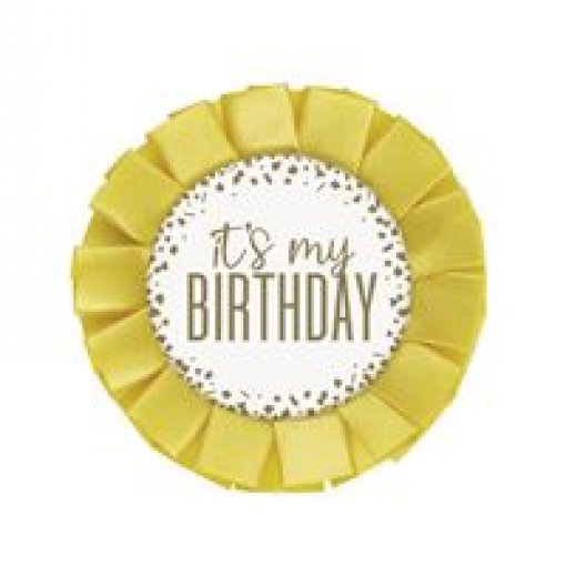 Crachá It's My Birthday Dourado
