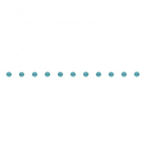 Grinalda Mini Bolas de Papel Decorativas 2,14m Azul Caribe