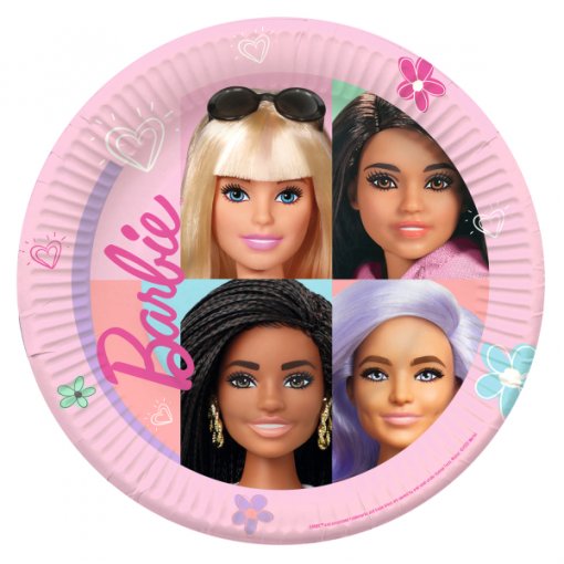 8 Pratos 23cm Barbie Sweet Life