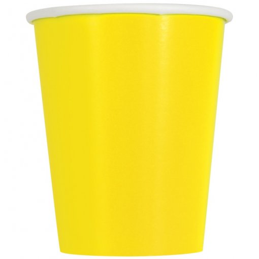 14 Copos 267cml EU Amarelo Neon