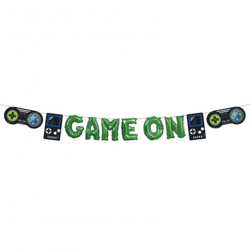 Grinalda com Mini Balões Foil 'Game On' Gamer Birthday 