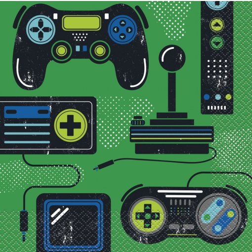 16 Guardanapos 33cm Gamer Birthday