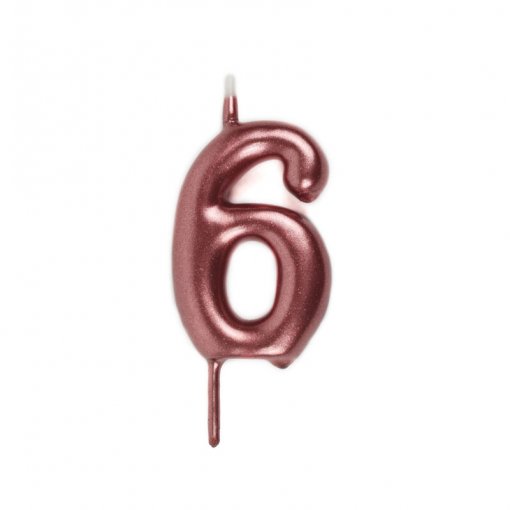 Vela Aniversário 6cm Rose Gold nº6