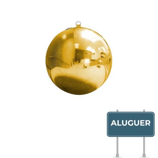Aluguer de Mirror Ball PVC 60cm Dourado