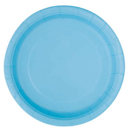 8 Pratos 23cm EU Azul Claro