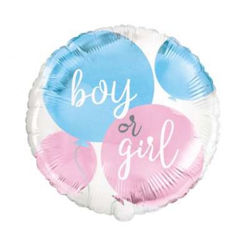 Balão Foil 18'' 'Boy or Girl' Gender Reveal Party