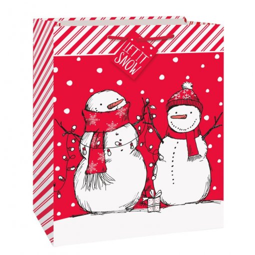 Sacos para Presente 31x26cm Boneco de Neve - Natal