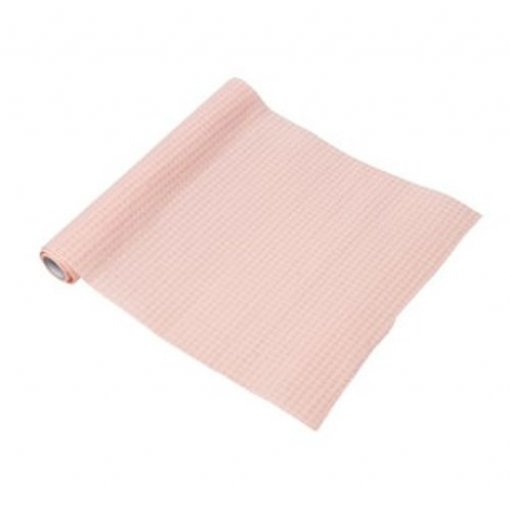 Corredor de Mesa 28cm x 3m Tecido Favos de Mel Rosa