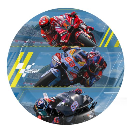 8 Pratos 18cm Moto GP