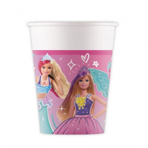 8 Copos 200ml Barbie Fantasy