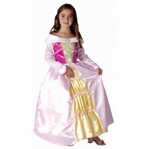 Fato Aurora (A Bela Adormecida - Princesas Disney) Basic Idade 4-6 Anos