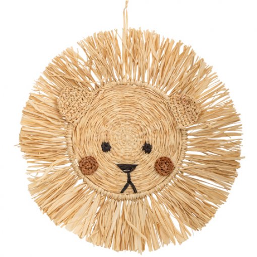 Decoração Pendente Ráfia Urso 38cm