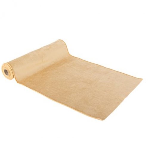 Corredor de mesa 28 cm x 3 m em Veludo Creme