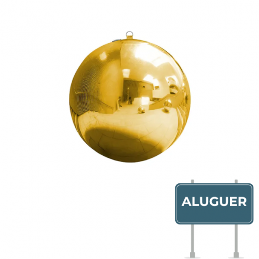 Aluguer de Mirror Ball PVC 90cm Dourado