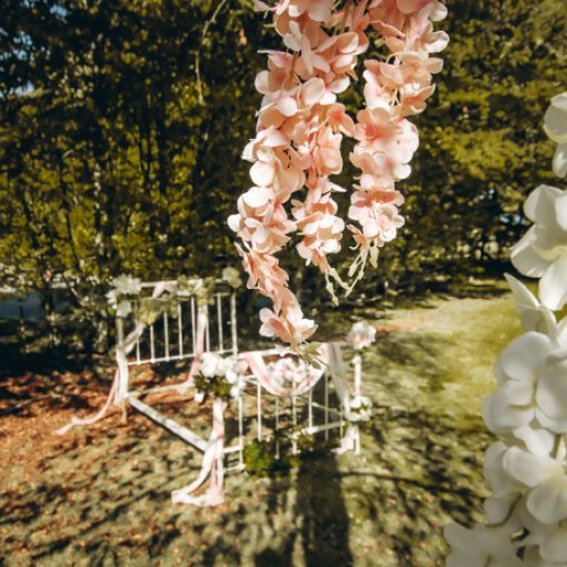 Flores de Acácia 95cm Rosa Claro