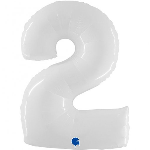 Balão Foil 102cm Branco Fluo nº2