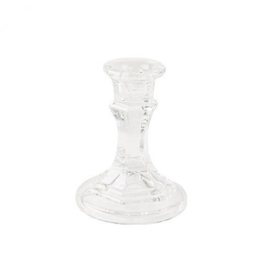 Castiçal Celestin em vidro 7,9x10,3cm