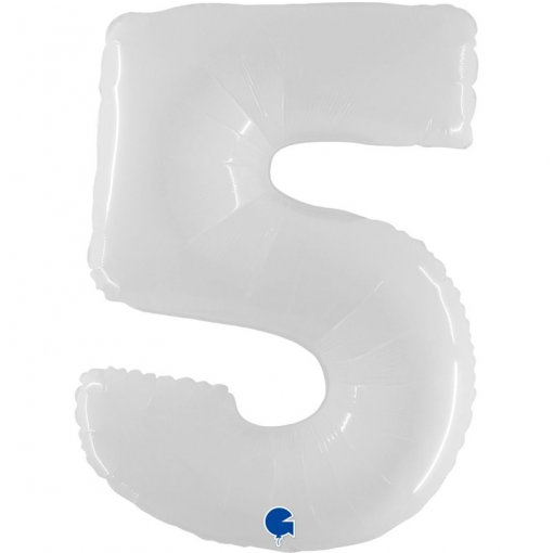 Balão Foil 102cm Branco Fluo nº5