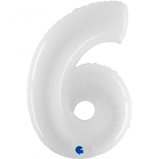 Balão Foil 102cm Branco Fluo nº6