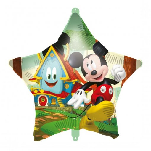 Balão Foil 18'' Estrela Mickey Mouse (Inclui Peso, Fita e Palhinha)