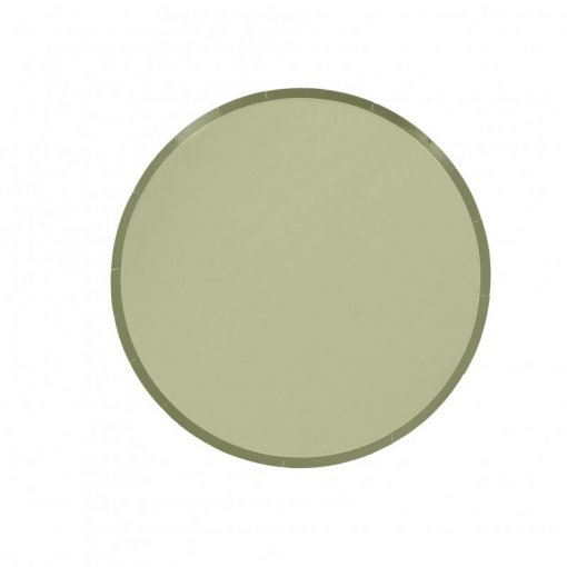 6 Pratos 22,5cm Verde Cinza e Sálvia